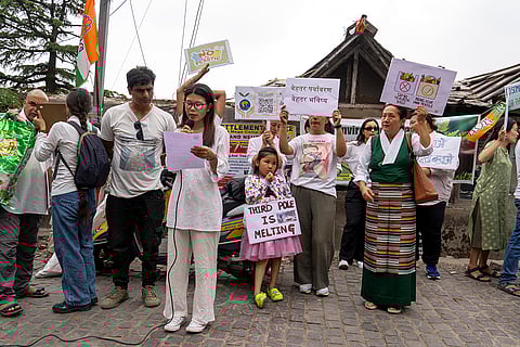 Protest in Dharamshala